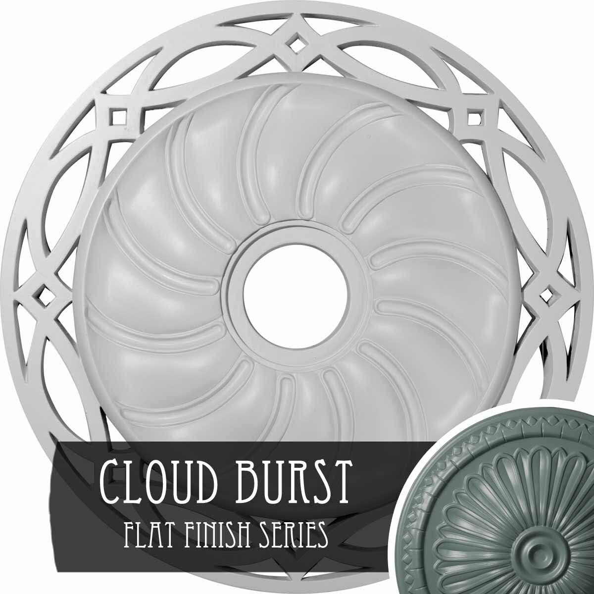 Hand-Painted Cloud Burst Ceiling Medallion J533