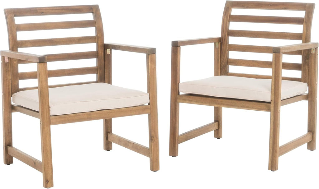 Acacia Wood Club Chairs 2-Pcs Set L165824