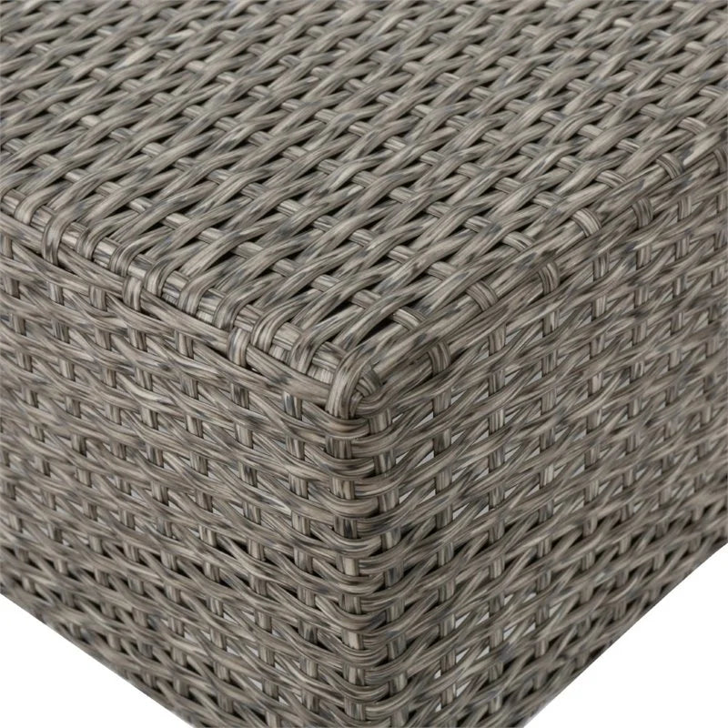 4 Piece Black Outdoor Wicker Sofa Set Q914