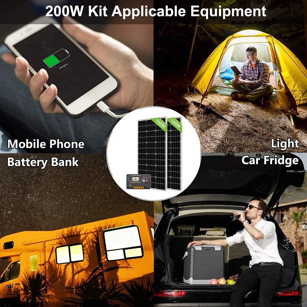 200 Watts Solar Panel Kit 12 Volt/24 Volt E78642