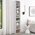 8-Tier Media Tower Rack Storage Cabinet with Adjustable Shelves U392