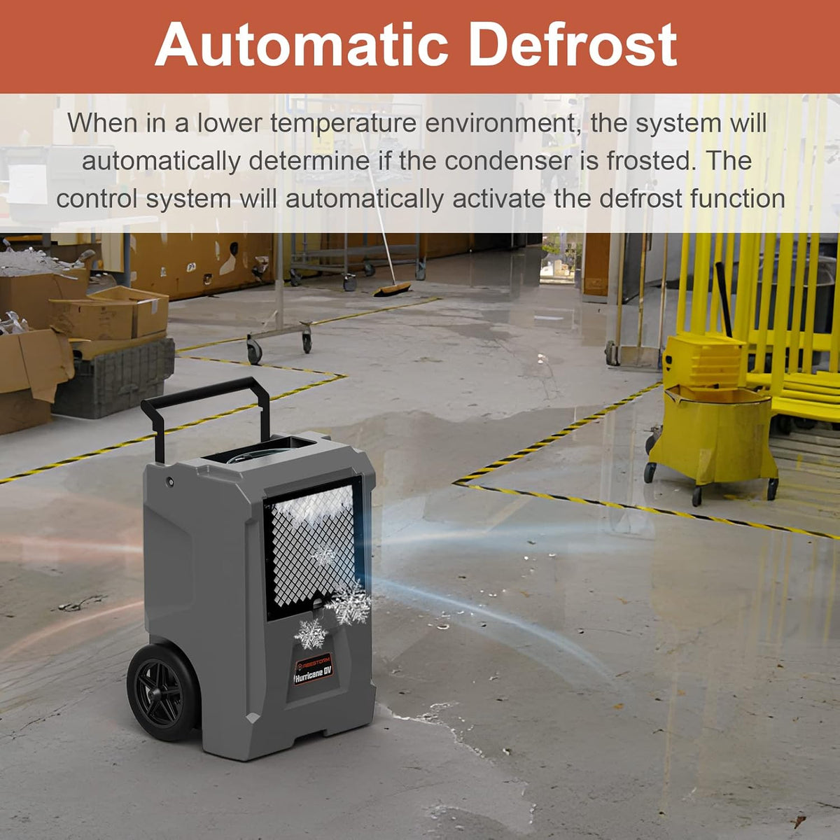 Commercial Dehumidifier with Pump and Drain Hose, 110 Pints R2699