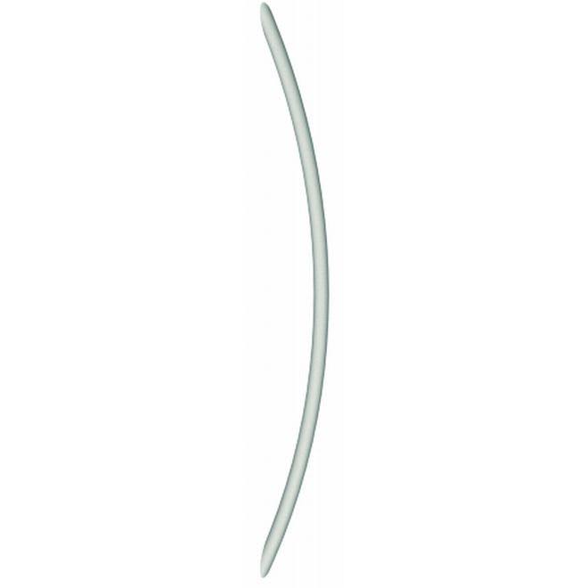 Offset Segment Shape Door Pull with Back to Back Mounting and 24x22 Center to Center - Satin Brass W83501