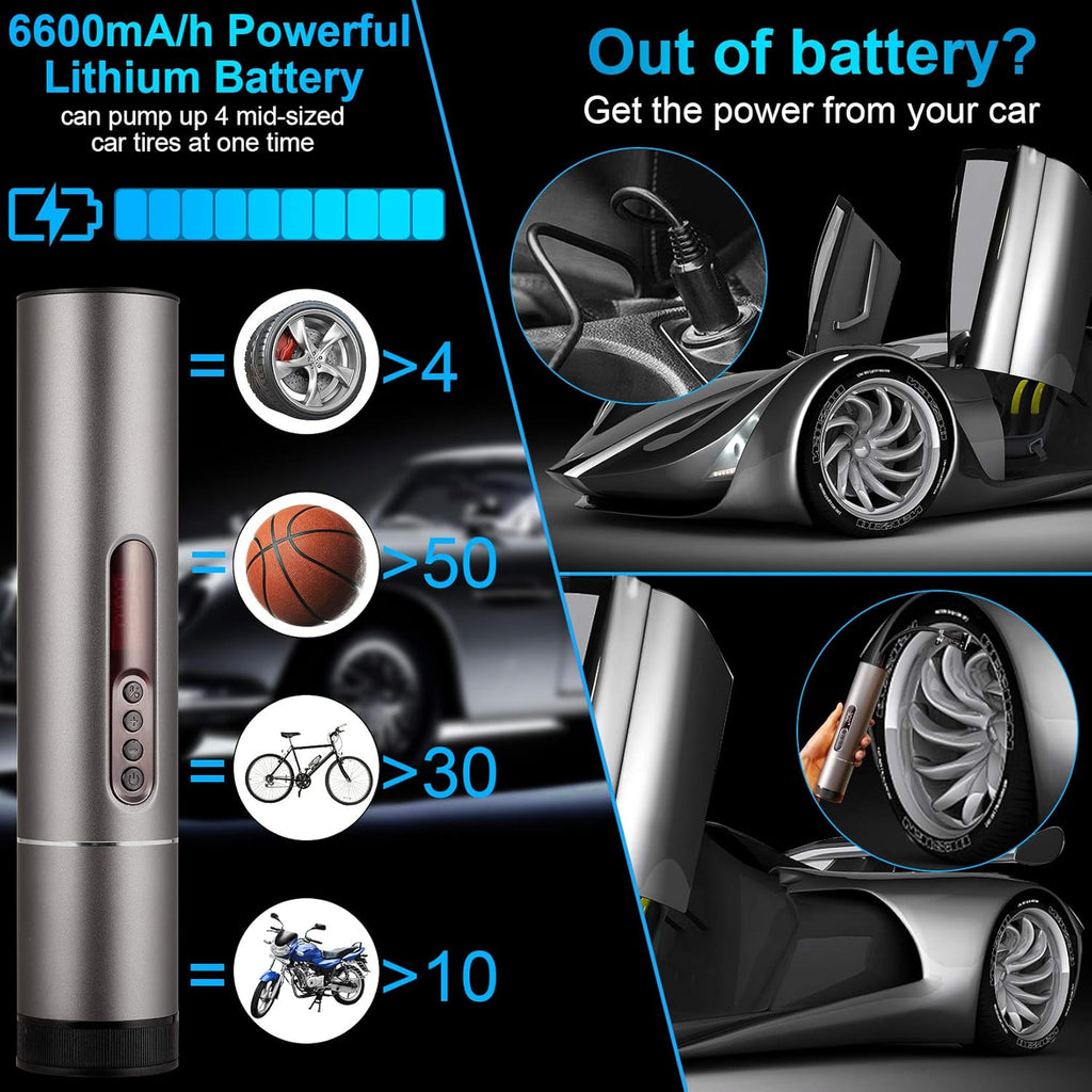 6600mAh Cordless Tire Inflator Air Compressor S3487