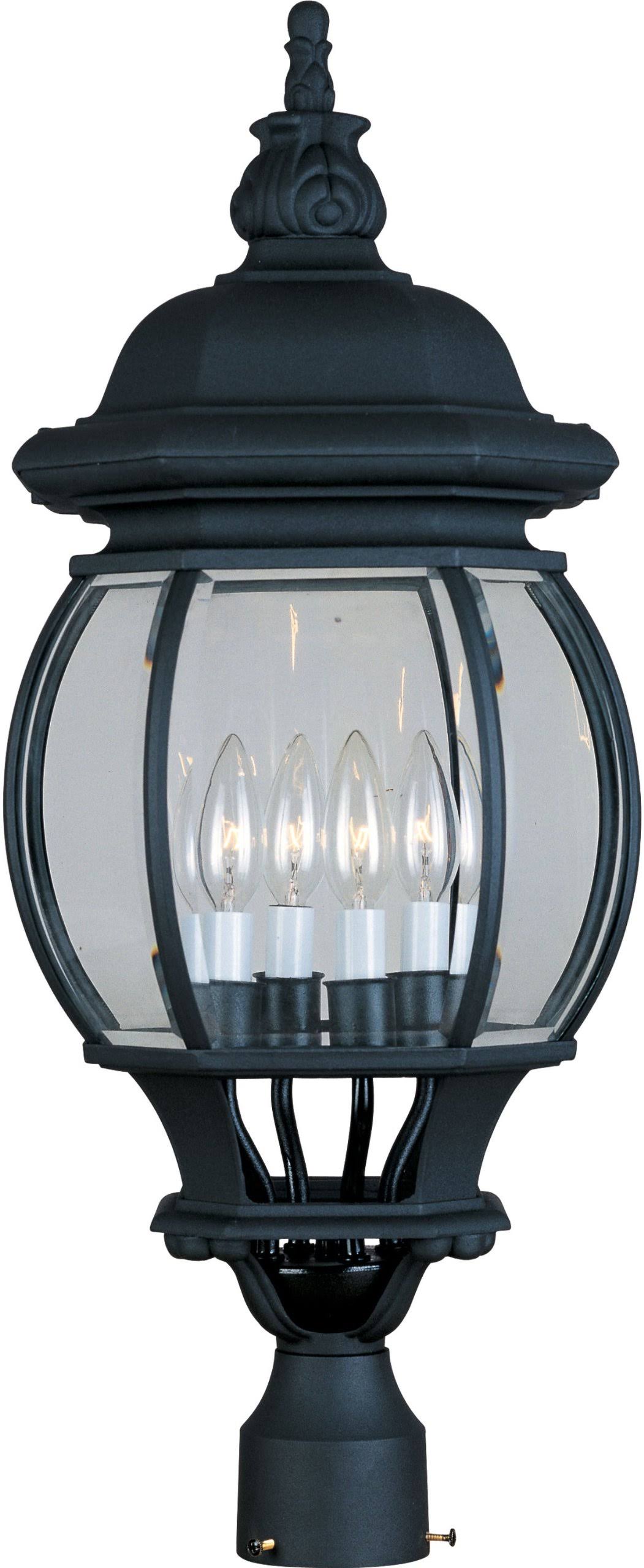 Black 4-Light Outdoor Post Lantern L259515