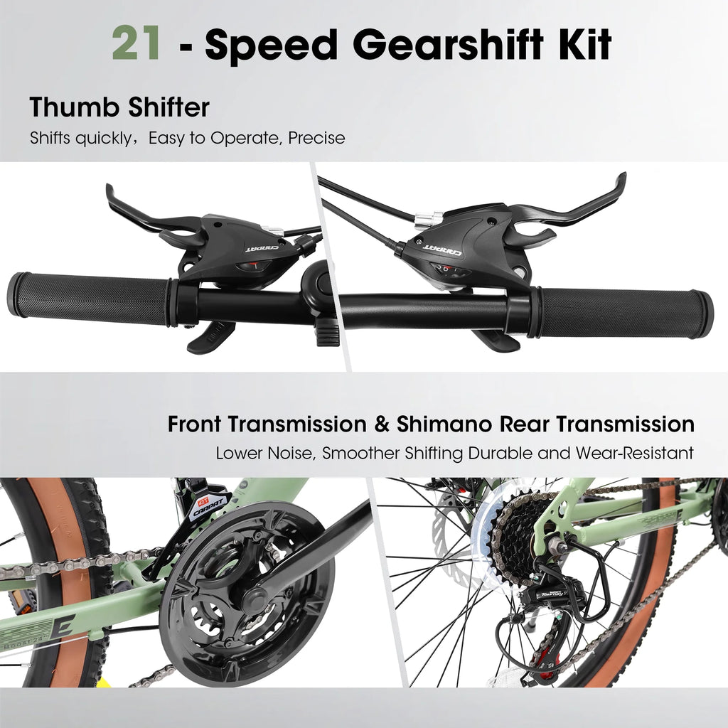 27.5 inch 21 Speeds Black Mountain Bike Y287