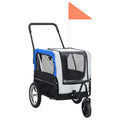 Gray and Blue Pet Bike Trailer Jogging Stroller S705330