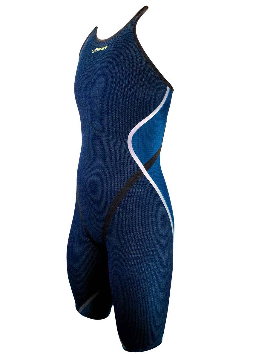 Blue 30 Open Back Kneeskin Technical Swimsuit T779