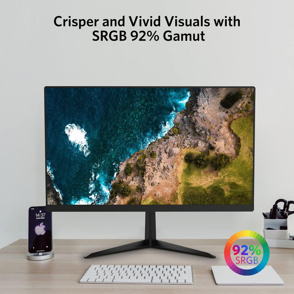 22” 144Hz 1920 x 1080p Full HD Flat Computer Monitor with HDMI Display Ports, Adjustable Tilt, Black Z818