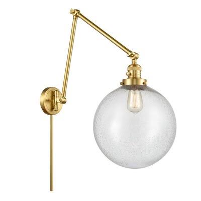 Swing Arm Dimmable Satin Gold Lamp R415