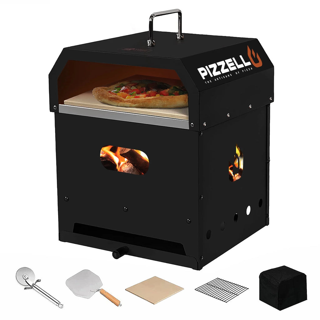 4 in 1 Wood Fired Outdoor Pizza Oven with Pizza Stone V11352