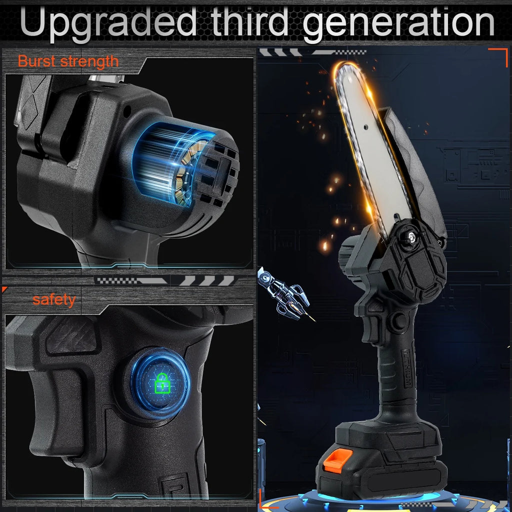 6 inch Cordless Mini Chainsaw with 2 Batteries S609177
