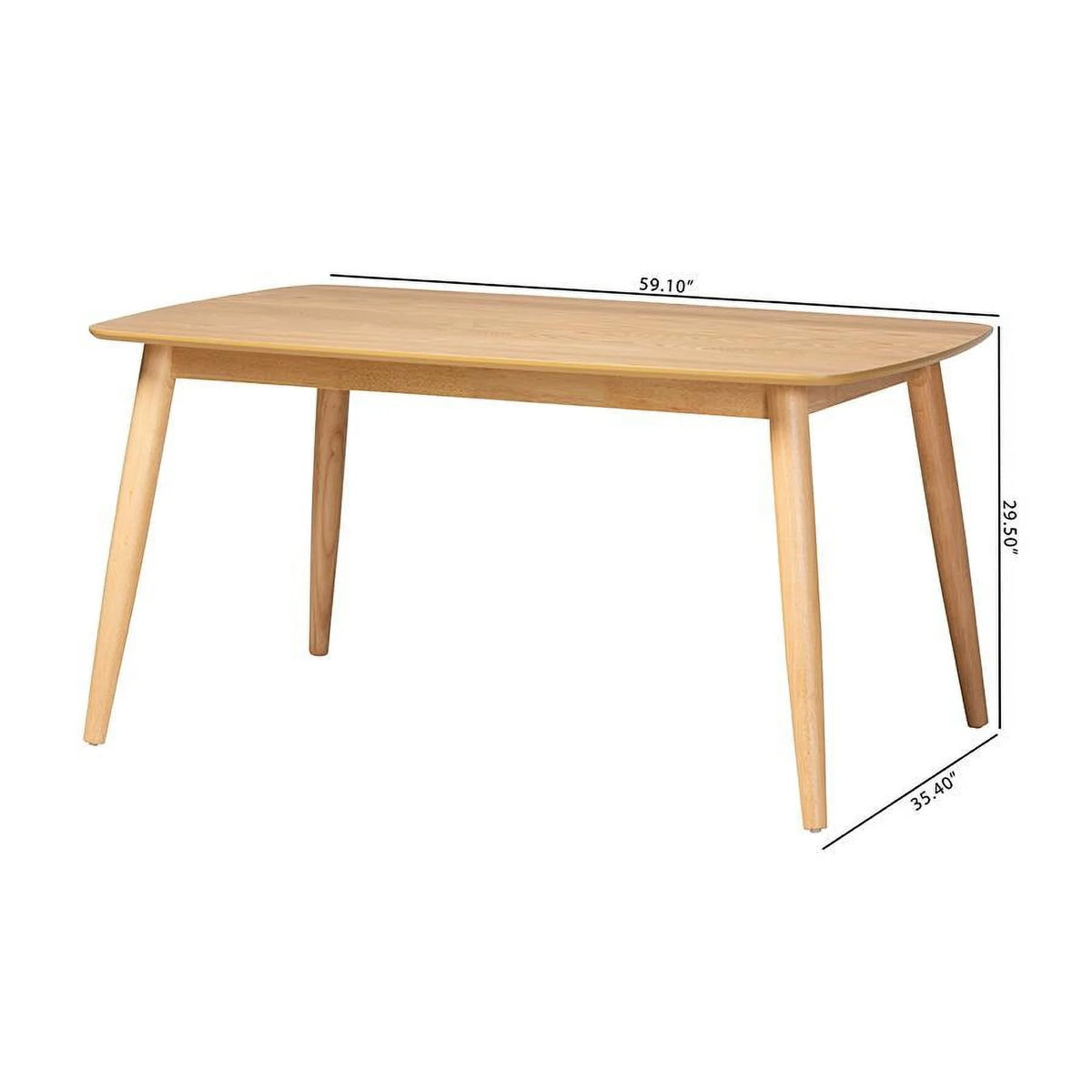 Natural Oak Finished Wood Dining Table Z349