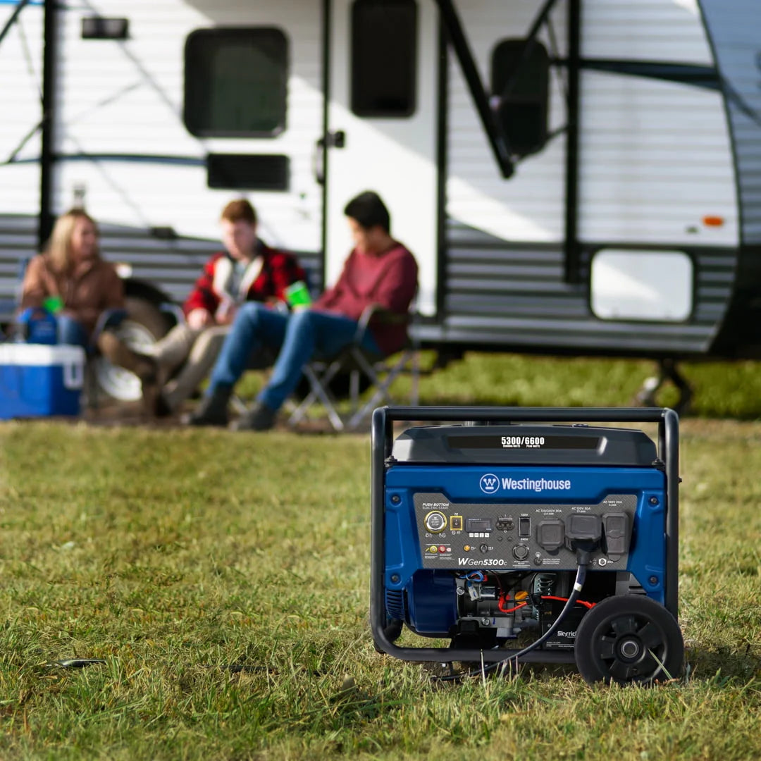 Gas Powered Portable Generator with Remote Electric Start W87636