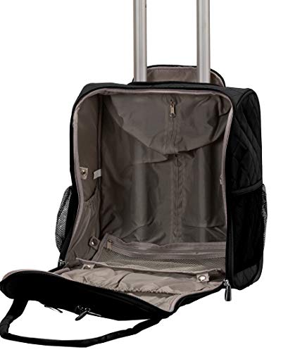 Black 15-Inch Upright Wheeled Carry-On Luggage R544398