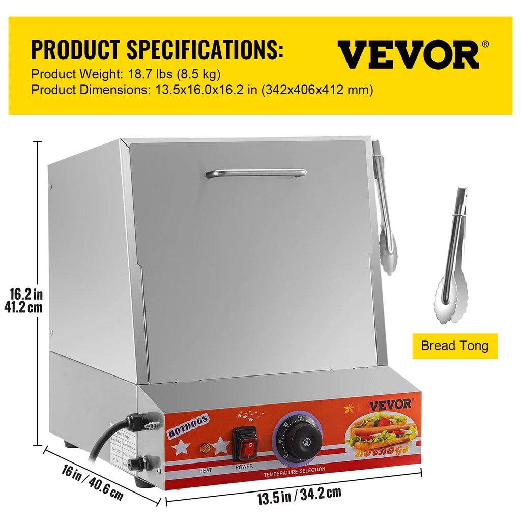 36L Stainless Steel Hot Dog Steamer F891923