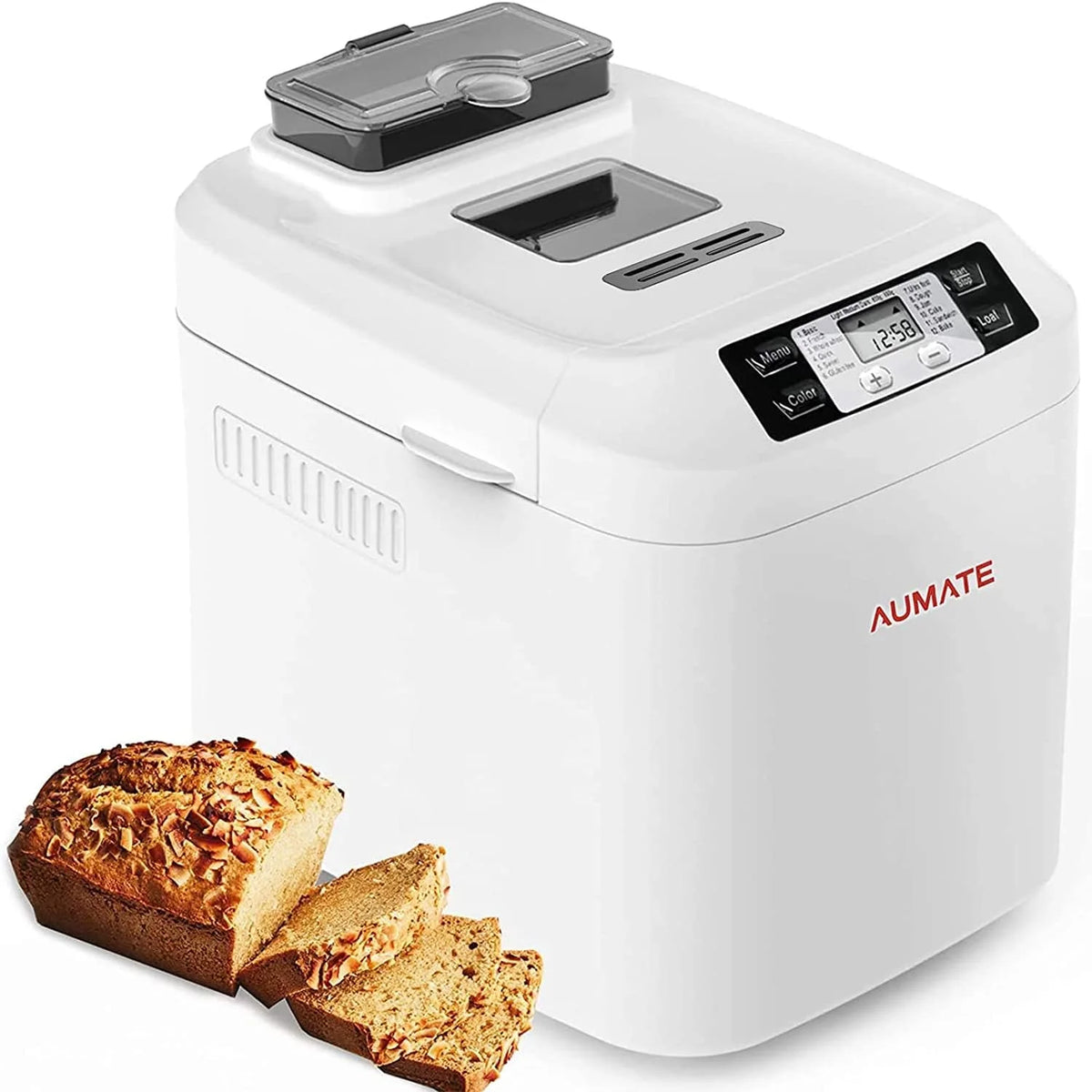 2LB Bread Maker with 12 Presets, Nonstick Pan, 2 Loaf Sizes V889127