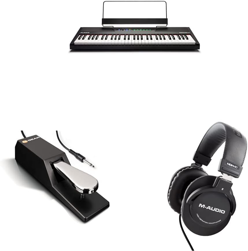 61 Key Digital Piano Keyboard with Semi Weighted Keys F417617