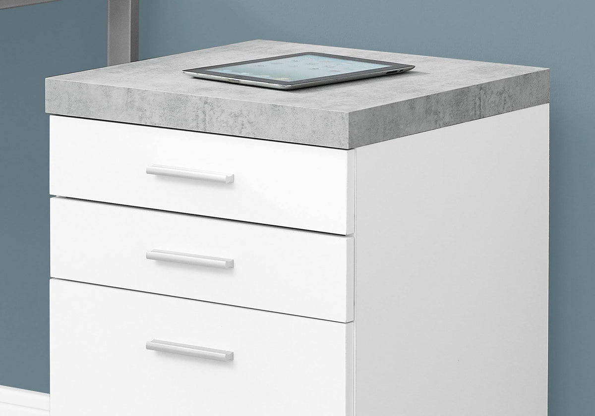 Natural Black 3 Drawers Particle Board Filing Cabinet C62491