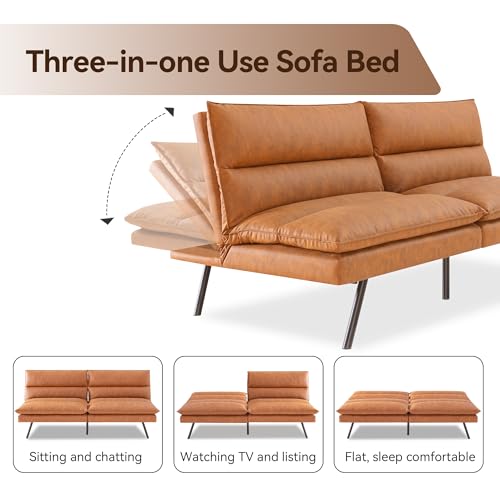 Dark Black Memory Foam Armless Futon Sofa Bed L16439