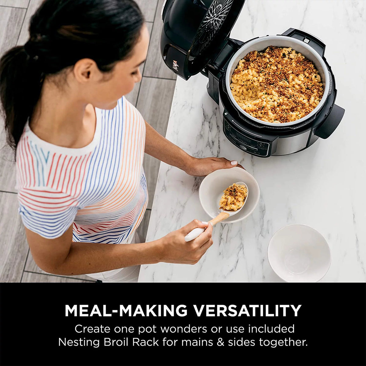 Silver 9 in 1 Pressure Cooker and Air Fryer E64849