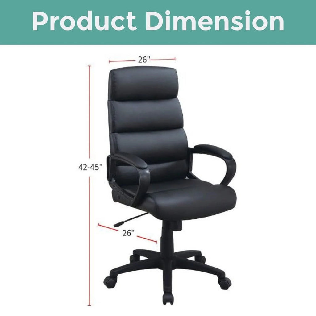 Black Bonded Leather Office Chair B612