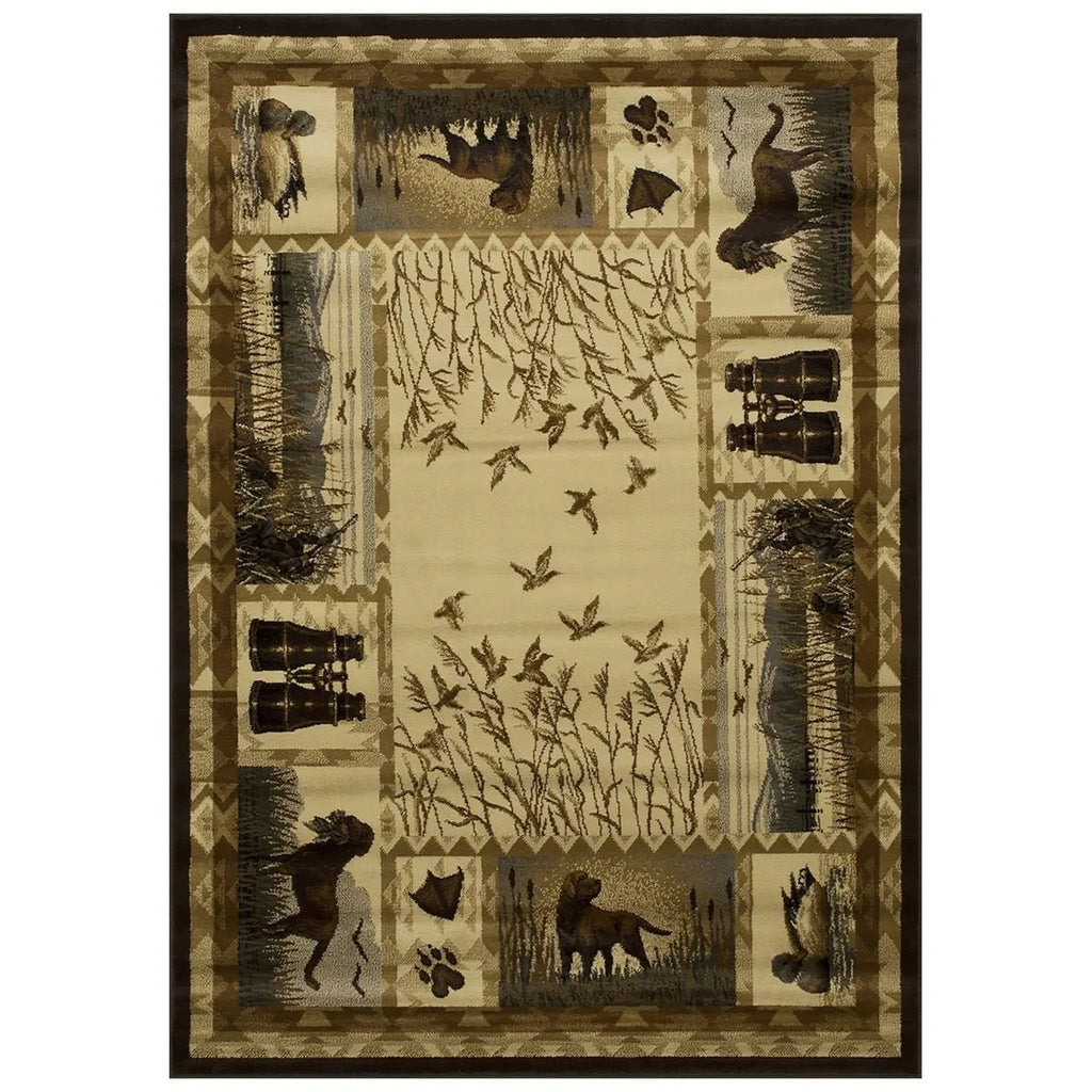 Multicolor Geometric Cabin Area Rug X705389
