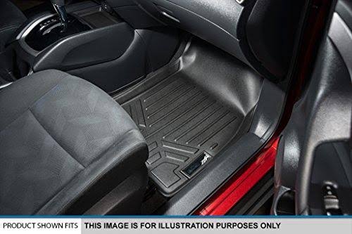 Black 3 Row Floor Mats and Cargo Liner for Honda Pilot C4805