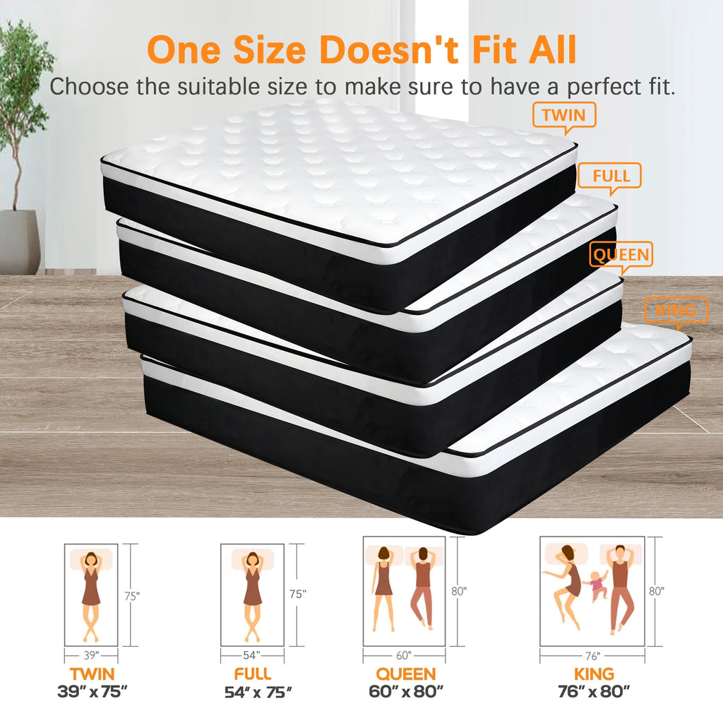 14 inch Gel Memory Foam Pocket Spring Hybrid Mattress F791346