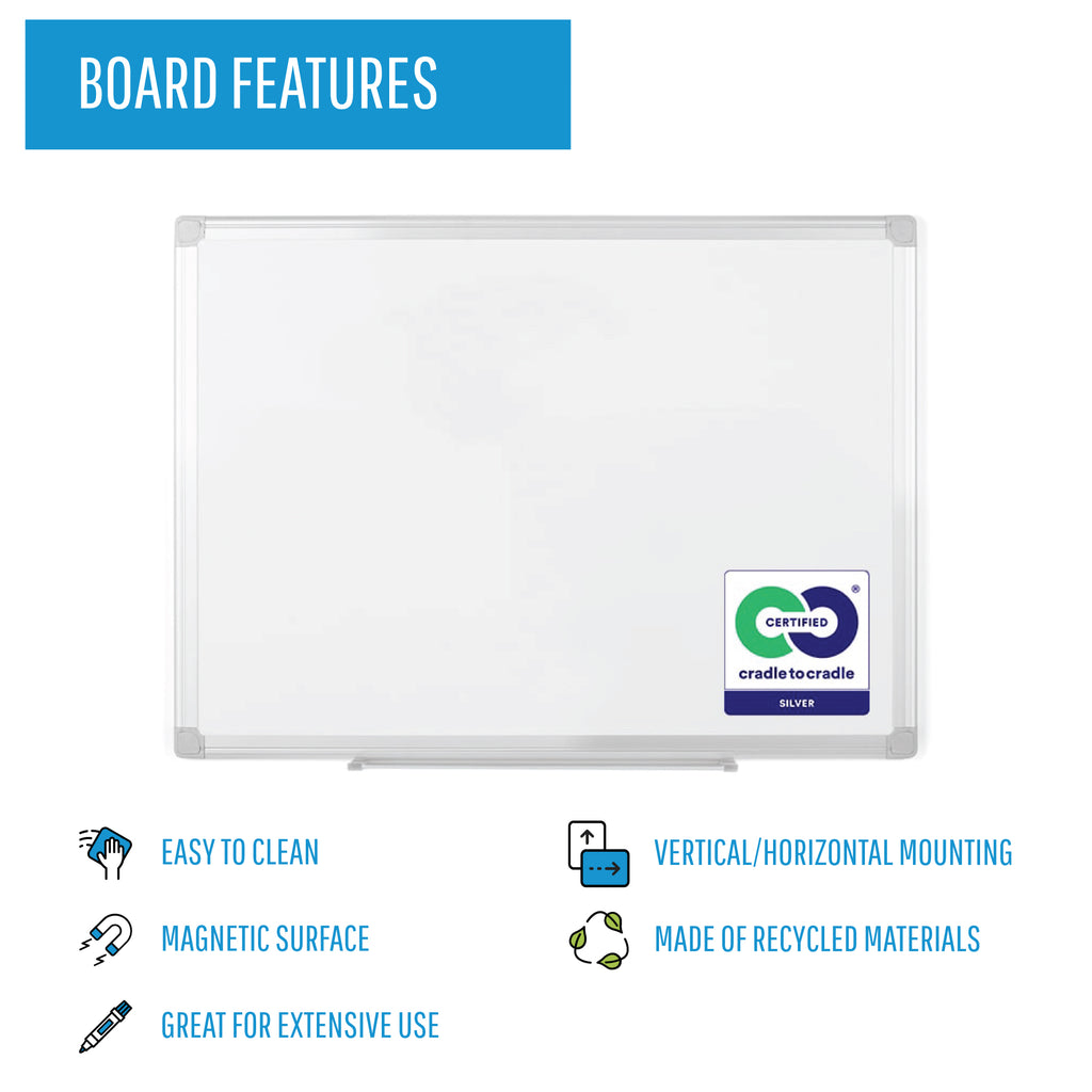 48" X 72" Aluminum Frame Porcelain Dry-Erase Board N6821