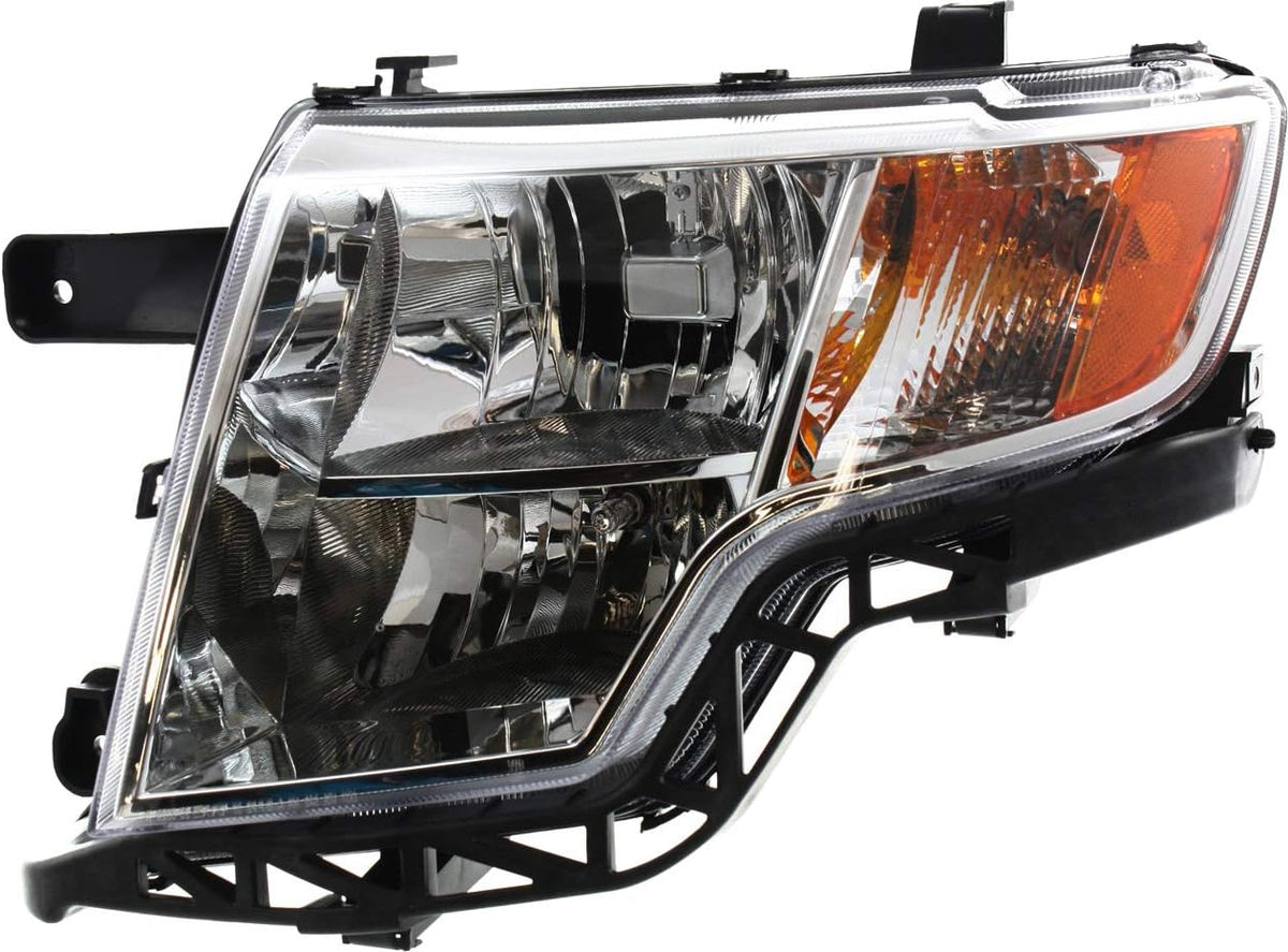 Headlight Assembly Compatible with 2007-2010 Ford Edge Halogen Chrome Driver Side G12783