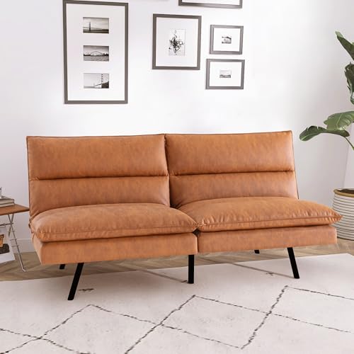 Dark Black Memory Foam Armless Futon Sofa Bed L16439
