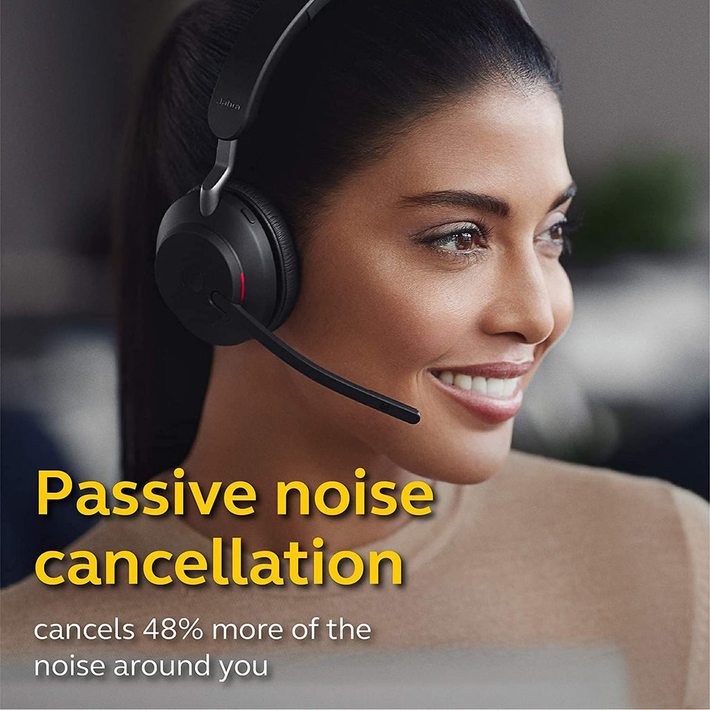 Black Wireless Bluetooth Headset with Passive Noise Cancelling N36352