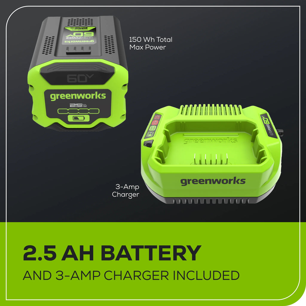 60V Brushless Chainsaw with 2.5 Ah Battery & Charger P2645