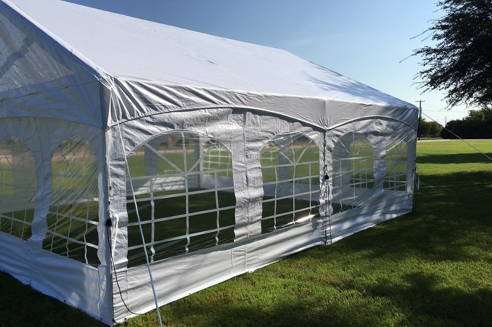 20'x20' PE Party Tent Canopy Shelter with Clear Ends W318