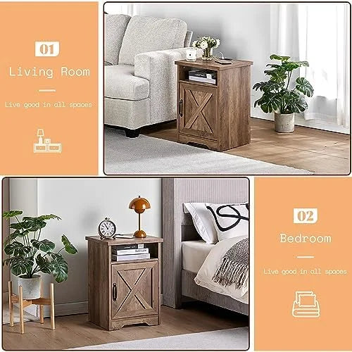 3-Piece Farmhouse Table Set with Charging Station and USB Ports P184