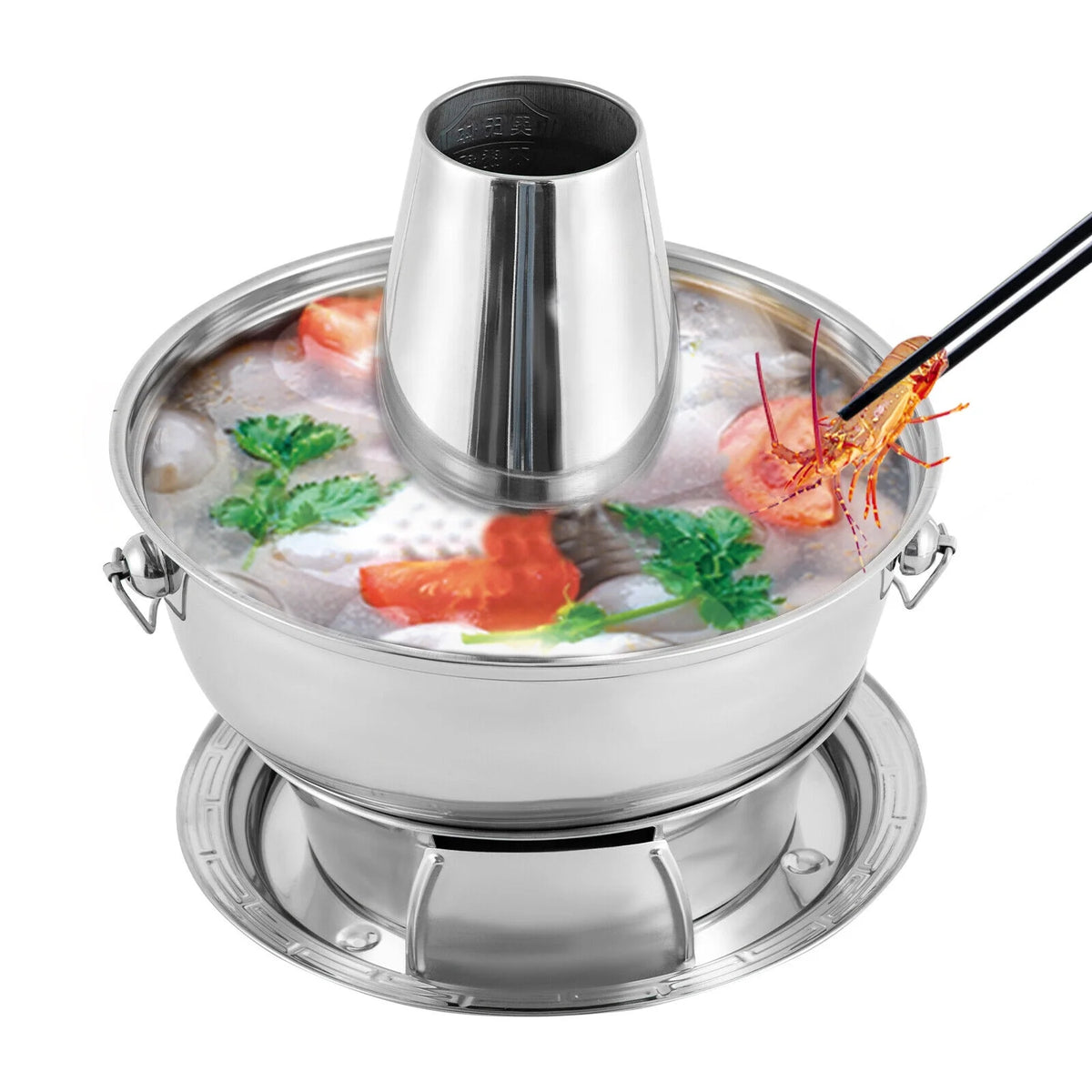 1.9QT/2.3QT Stainless Steel Shabu Hot Pot M7616