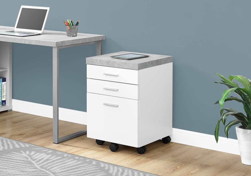 Natural Black 3 Drawers Particle Board Filing Cabinet C62491