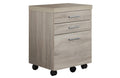 Natural Black 3 Drawers Particle Board Filing Cabinet C62491