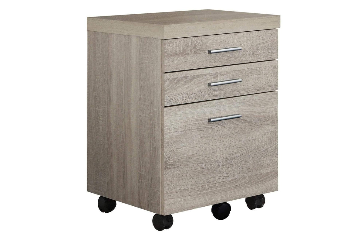 Natural Black 3 Drawers Particle Board Filing Cabinet C62491