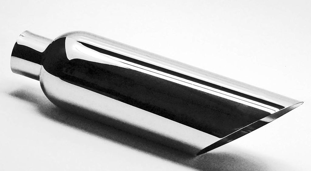 Chrome Slant Exhaust Tip 2.25" Inlet 5.00" Outlet 24.00" Long U70758