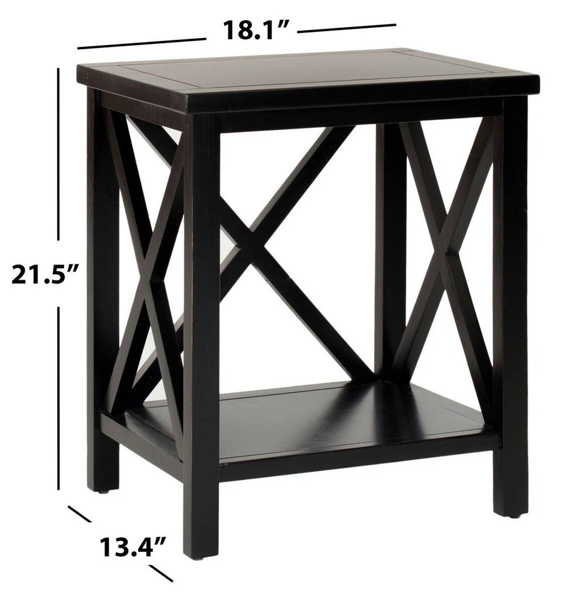 White Cross Back End Table R5405
