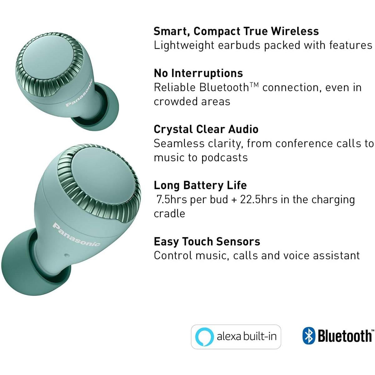 Green True Wireless Bluetooth Earphones M59985