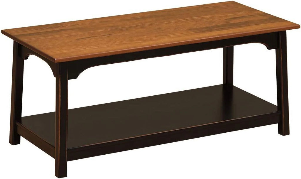 Black 2 Tier Wood Coffee Table N7291