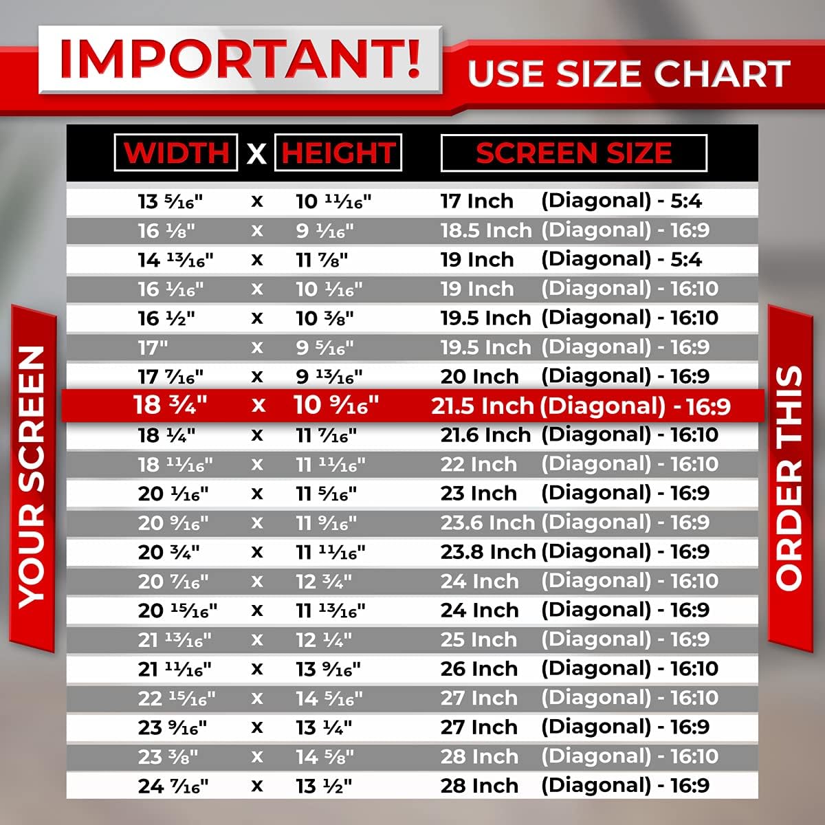 21.5 Inch Computer Privacy Screen Filter for 16:9 Widescreen Monitor, Pack of 2 M127