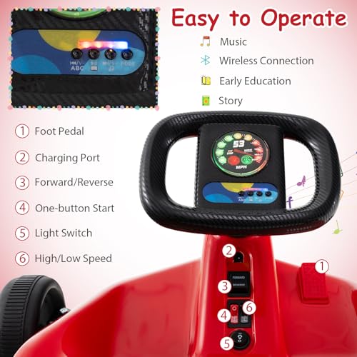 12V Battery Powered Kids Electric Go Kart with Remote Control F47686
