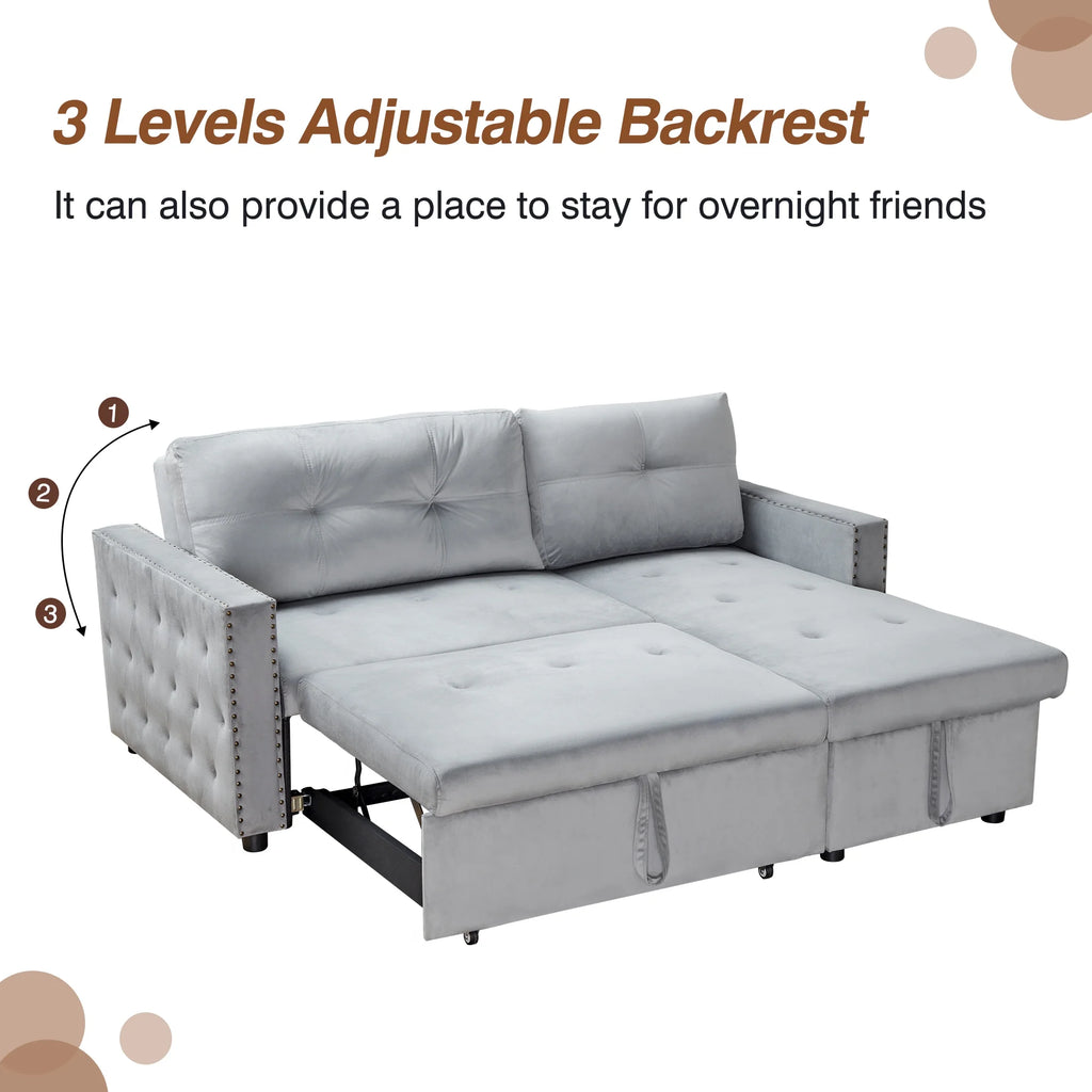 King Size L Shaped Sofa Bed with Storage J8732