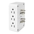 6 Outlet 3-Prong Side Entry Tap White V619