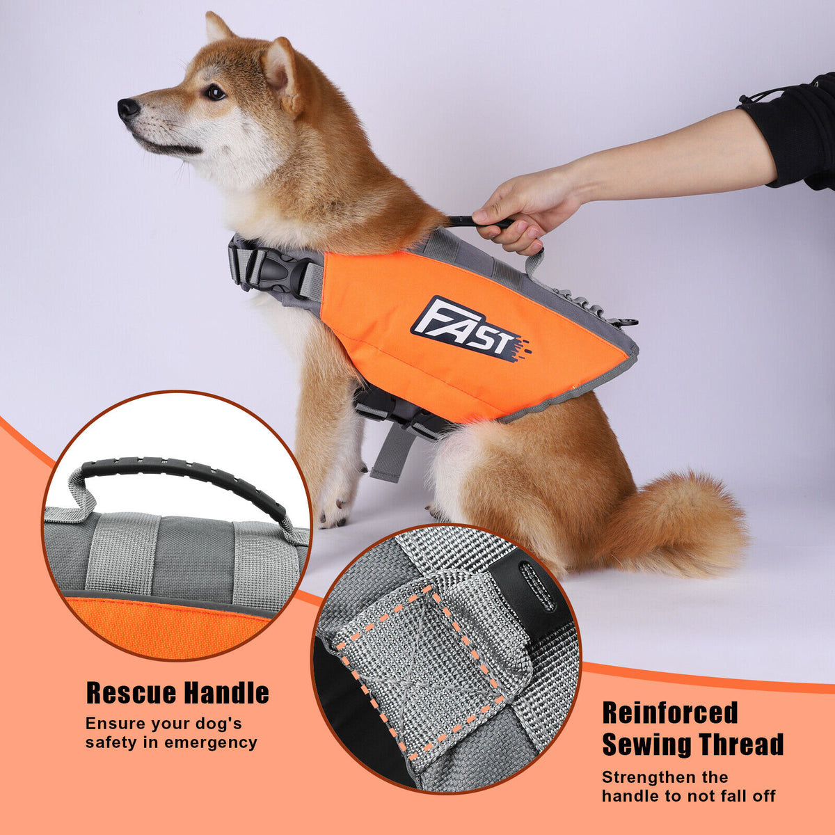 Reflective Dog Life Preserver Vest Y788262