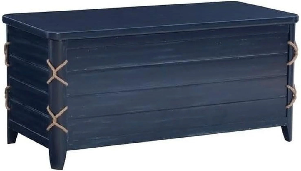 Blue Wood Storage Chest E65012